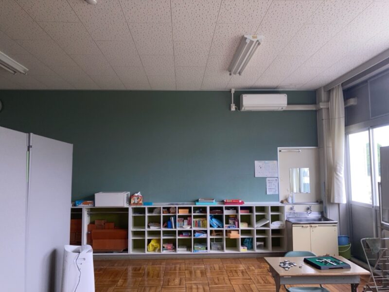 完成　上浦幌中央小学校学習室　室内機設置