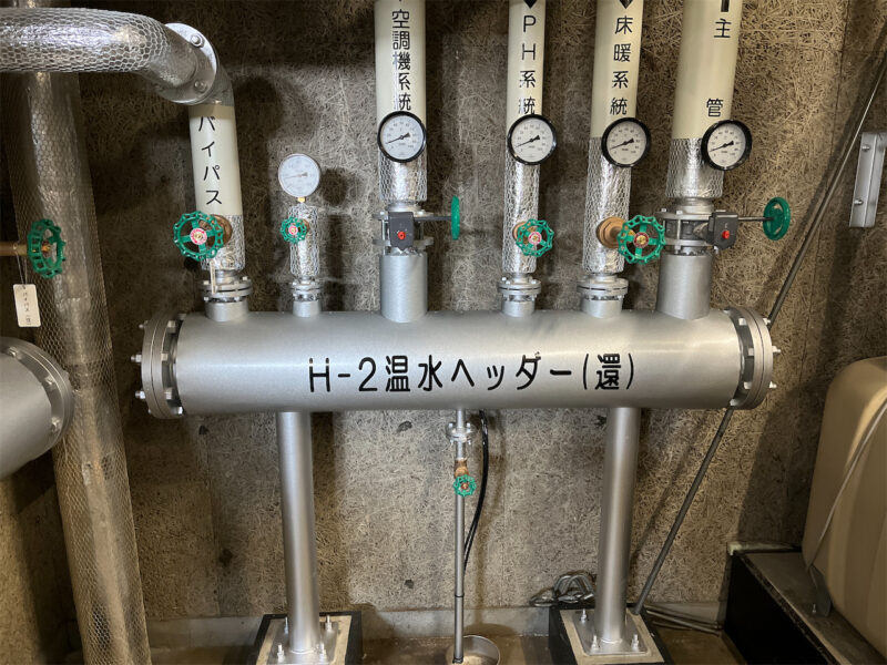 更新 機械室 温水ヘッダー(戻)